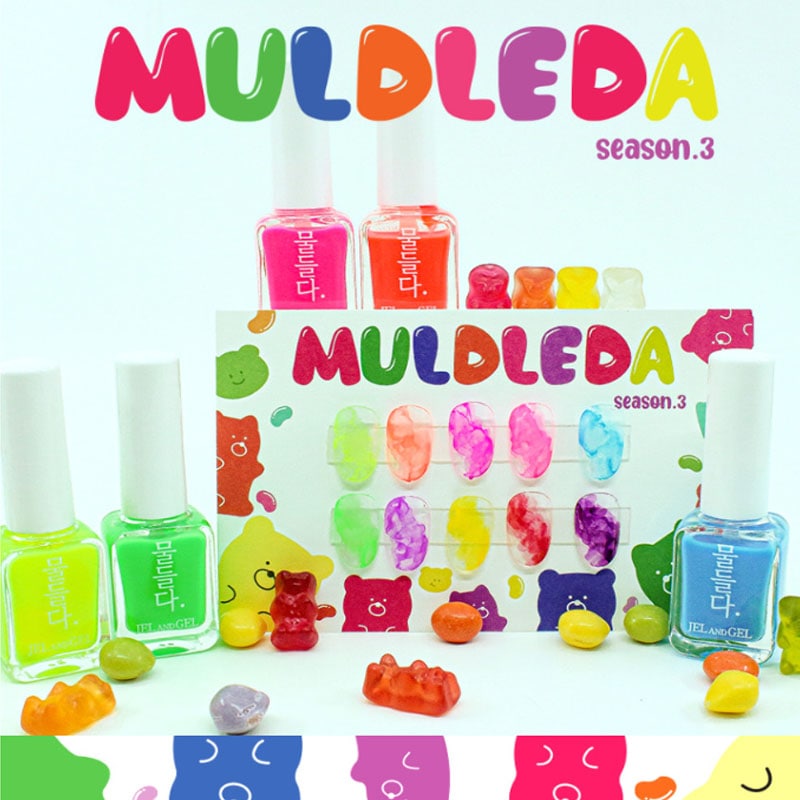 [JEL AND GEL] MULDLEDA Season 3 / 染み込む水彩表現 10色セットジェルカラー