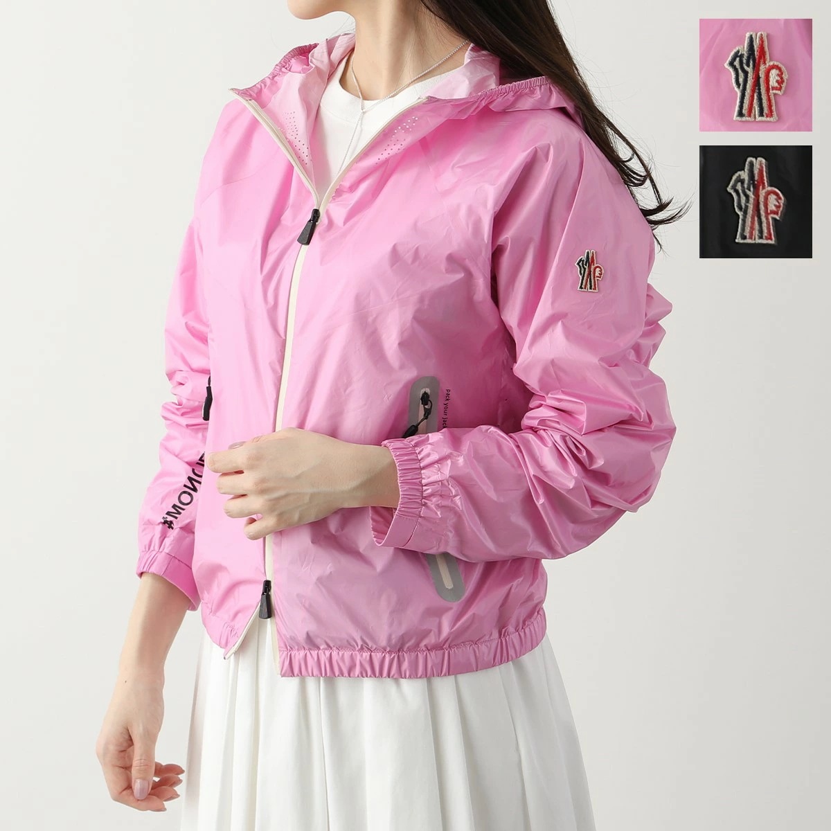 MONCLER GRENOBLE モンクレール グルノーブル ジャケット CROZAT 1A00003 5955N レディース 撥水 軽量 グローブ付き フード付き パッカブル仕様 カラー2色