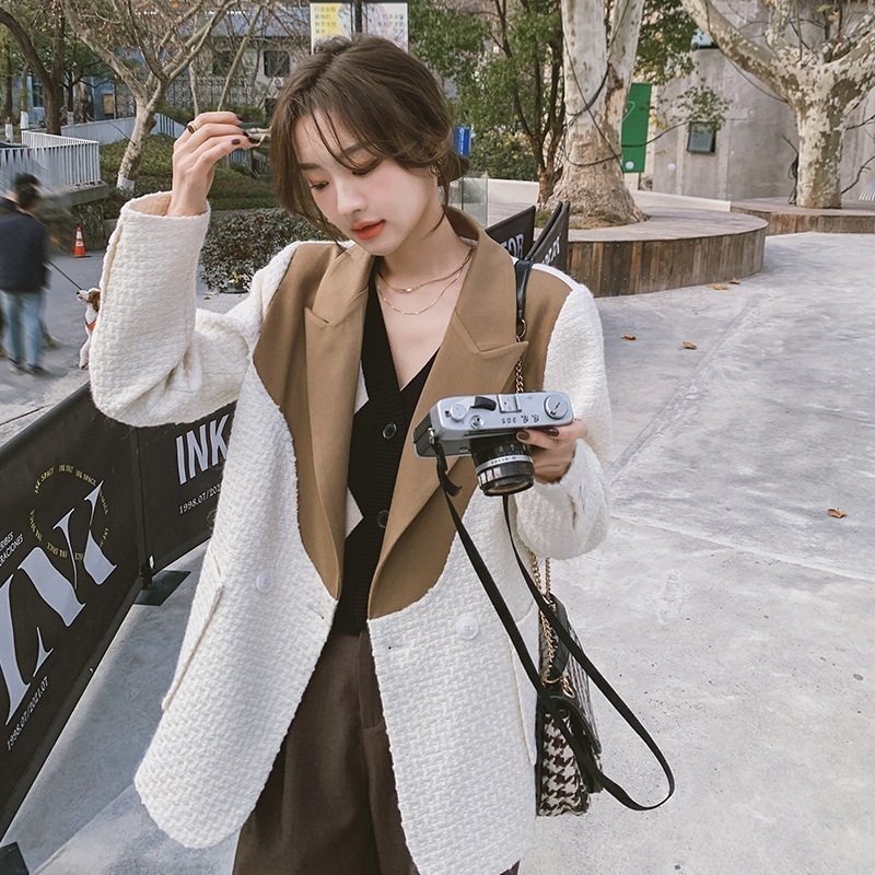 可愛いスーツアウターレディース韓国ファッション春秋服ジャケットショートトップス 母の日 冬アウター