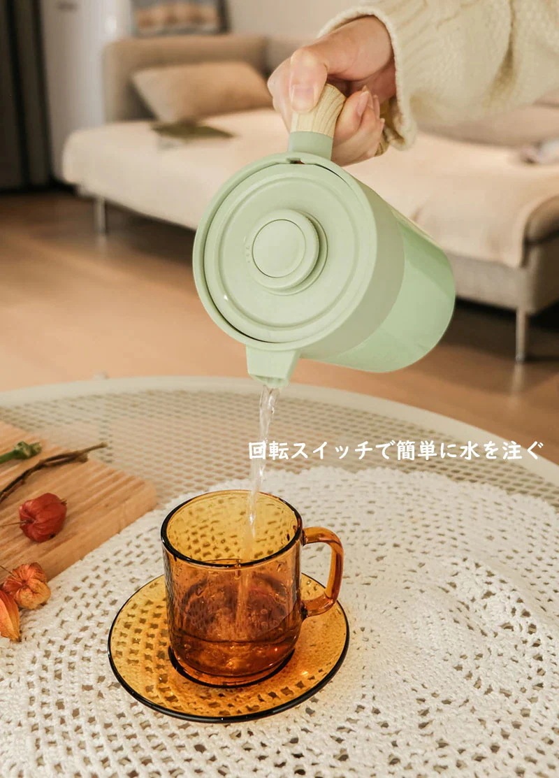食器グラスカトラリーグラス洗いやすい インテリア 魔法瓶 アウトドア 麦茶ポット 注ぎやすい 800ML保温 お茶 ジャグ 卓上ポット 白湯 キャンプ 保温ティーポット 氷 保冷ポット ポット