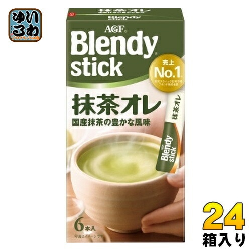 AGF ブレンディ スティック 抹茶オレ 6本入×24箱入 茶飲料 抹茶 インスタント