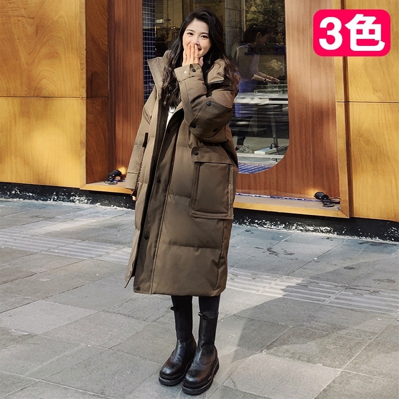 MF15 大人気 3色 韓国ファッション ダウンコート 大きいサイズ ダウンジャケット ロングコー