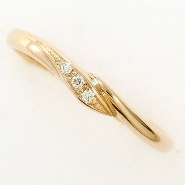 スタージュエリー K10PG リング 9号 ダイヤ 0.01 中古