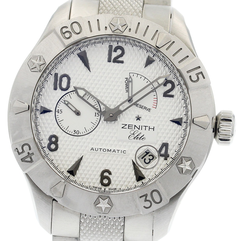ゼニス ZENITH 03.0516.685 デファイ クラシック パワーリザーブ エリート デイト 自動巻き メンズ 良品 保証書付き_949019【中古】