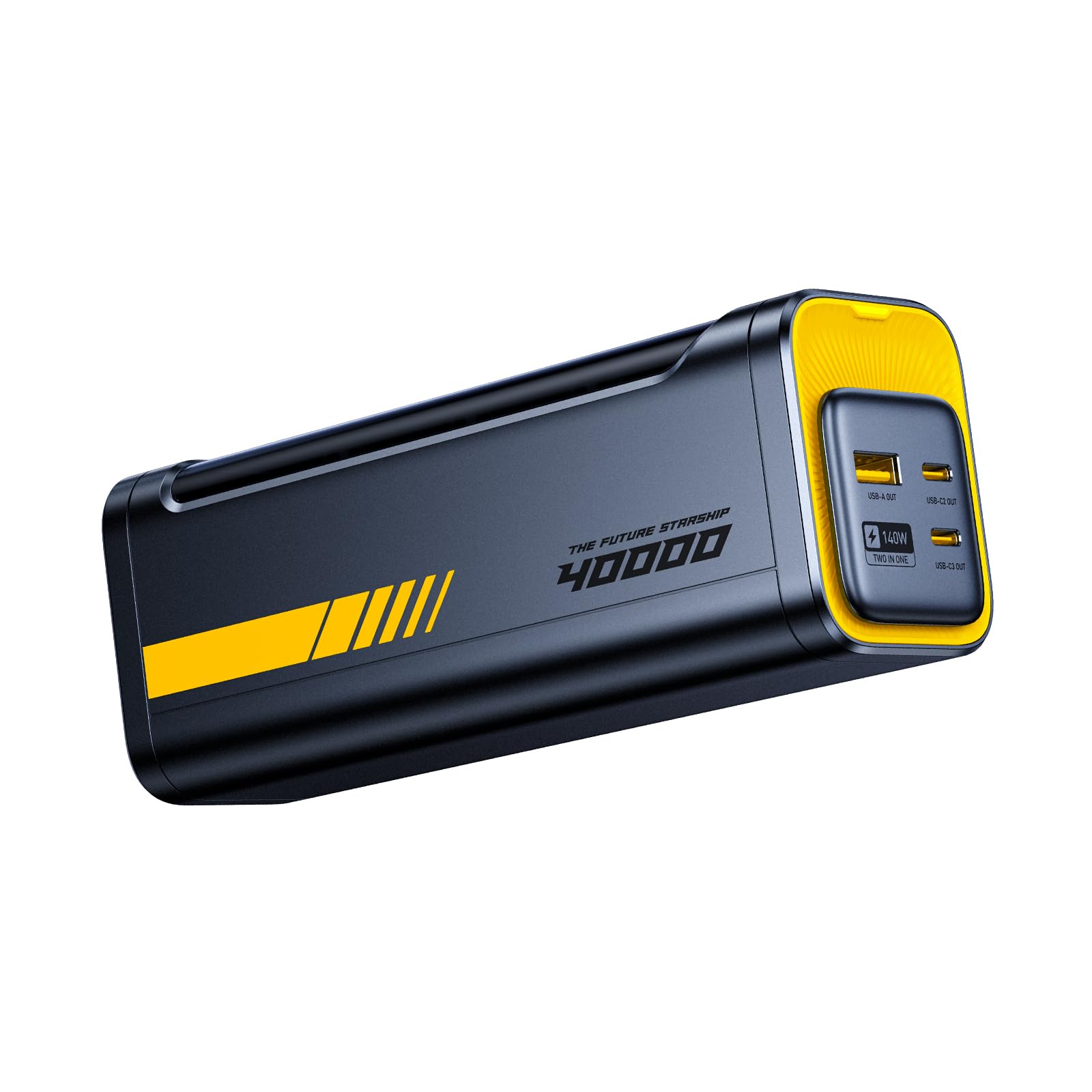 AOHI モバイルバッテリー 40000mAh 大容量 140W 急速充電 PD3.1 4ポート 双方向140W高出力 パススルー機能 低電流モード搭載 USB-Cケーブル付 PSE技術基準適合 残量