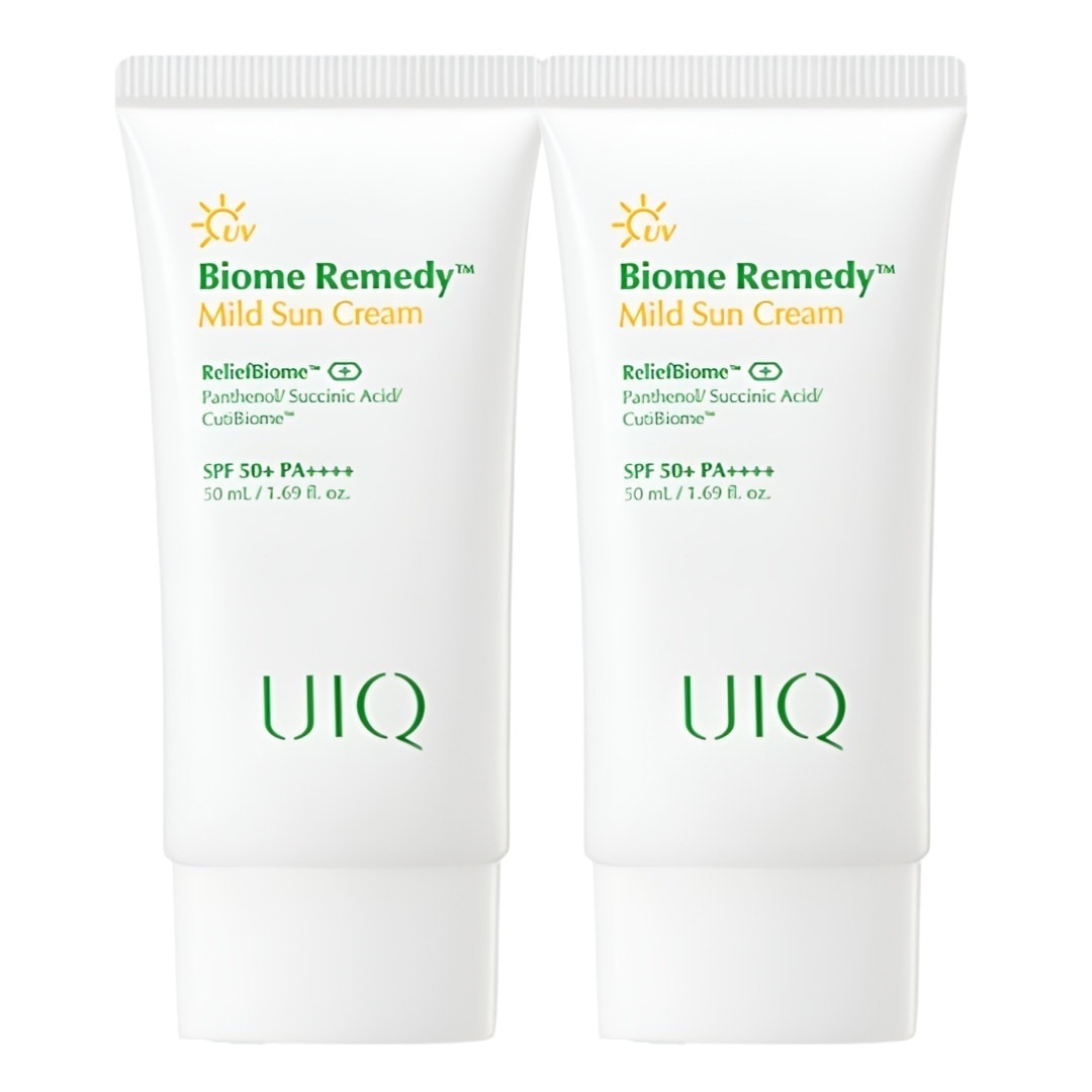 バイオームレメディ マイルド日焼け止め SPF50+ PA++++ 50ml 2個 低刺激 ノンケミカル 紫外線カット 敏感肌OK スムースな塗り心地 リリーフバイオーム配合 セラミド9S含有 家族で