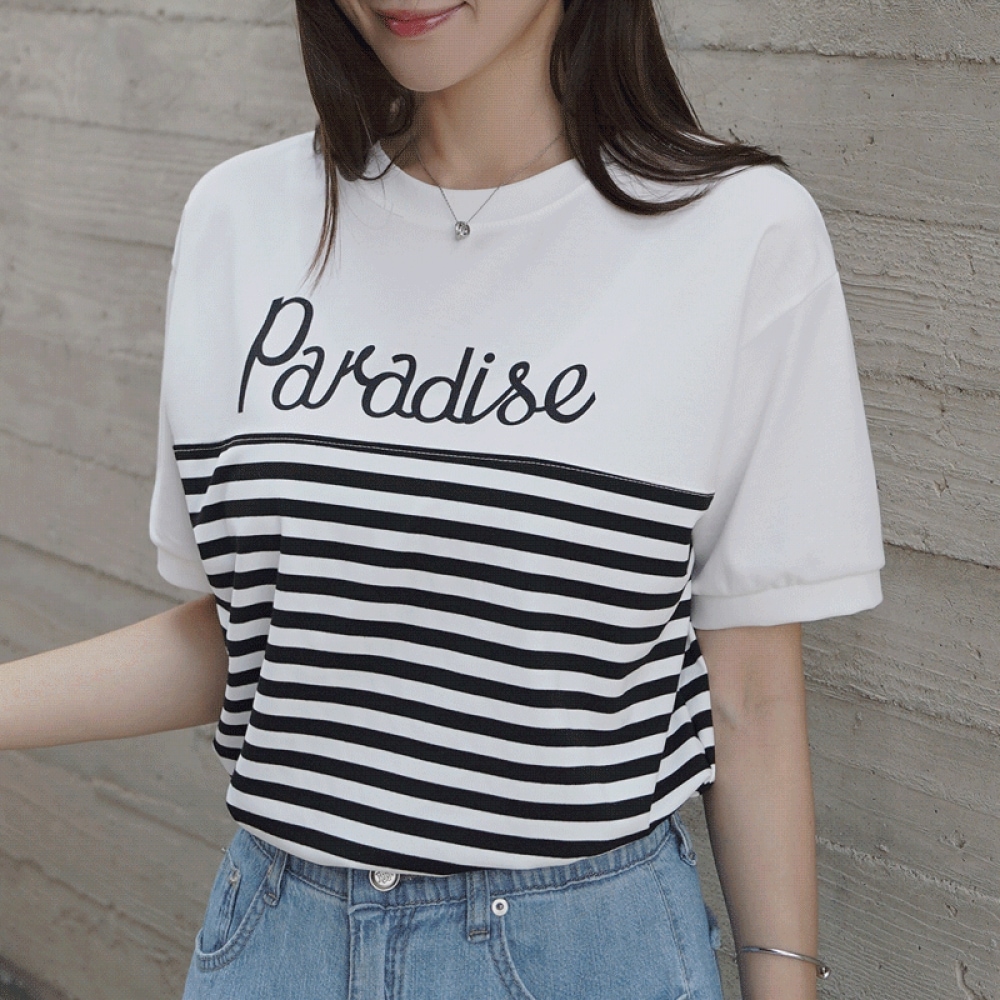 クリック＆ファニー パラルー 配色Tシャツ モデル名 5,150円