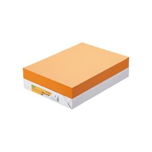 （まとめ）TANOSEE αエコカラーペーパーII B4 オレンジ 1冊（500枚） [x10]