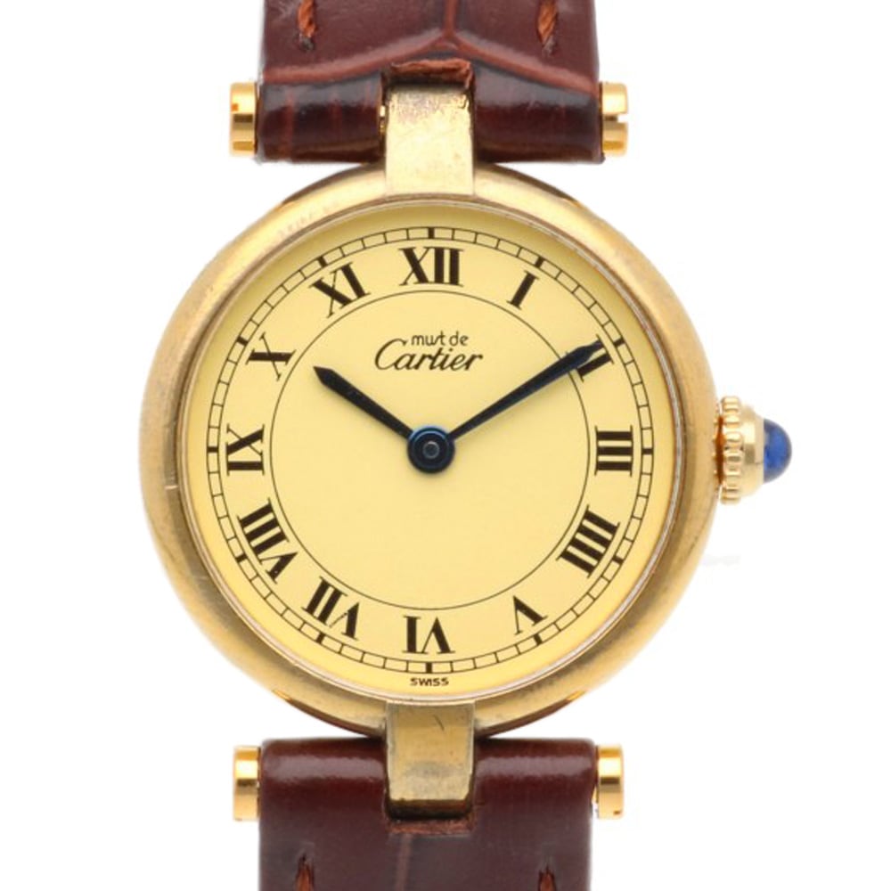 カルティエ マストヴェルメイユ 腕時計 シルバー925 クオーツ 1年保証 CARTIER 中古
