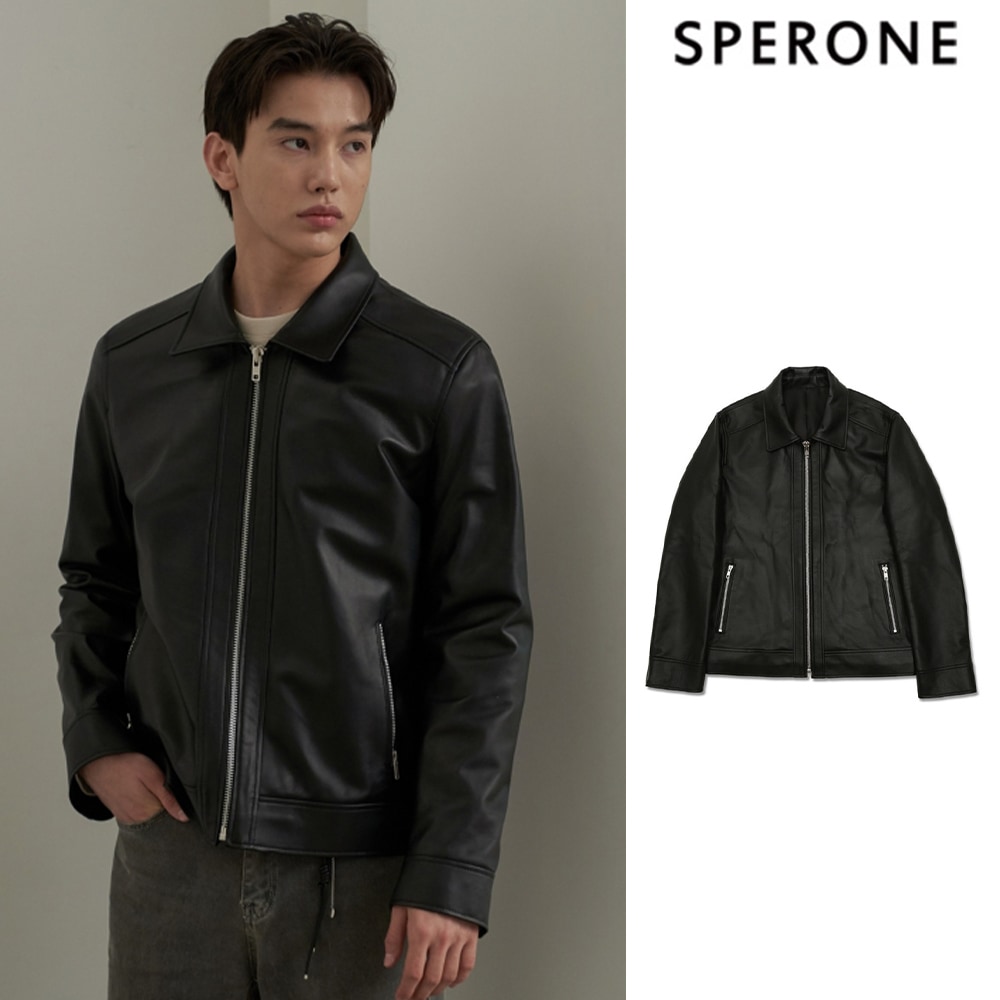 [SPERONE] [Real Leather] Lambskin Single Rider Jacket