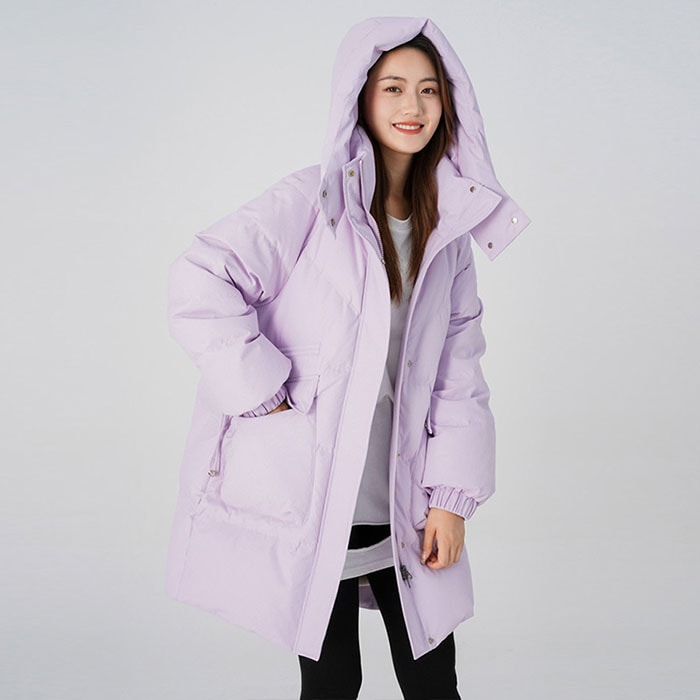 ロングダウンコート ロングコート レディース 秋 冬 アウター ダウン ダウンコート ロング きれいめ 大きいサイズ ダウンジャケット フード付き 軽量 厚手 冬服 暖かい 防寒 前開き 着痩せ 韓国