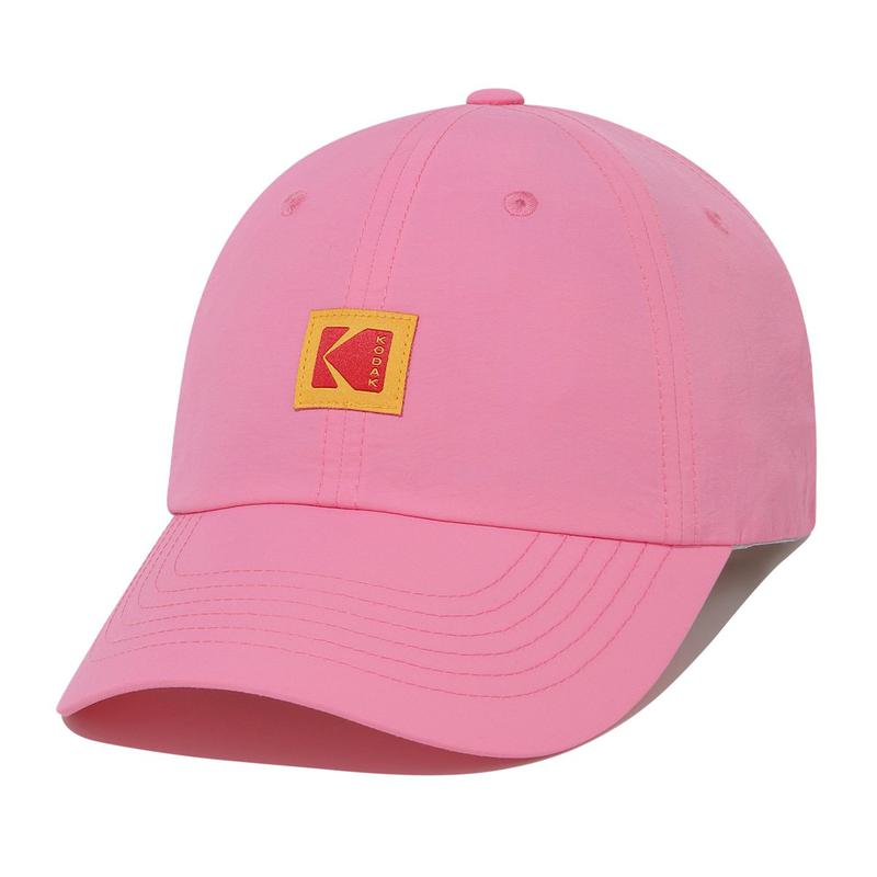 [公式]リラックスフィット スクエアロゴ ナイロンボールキャップ PINK