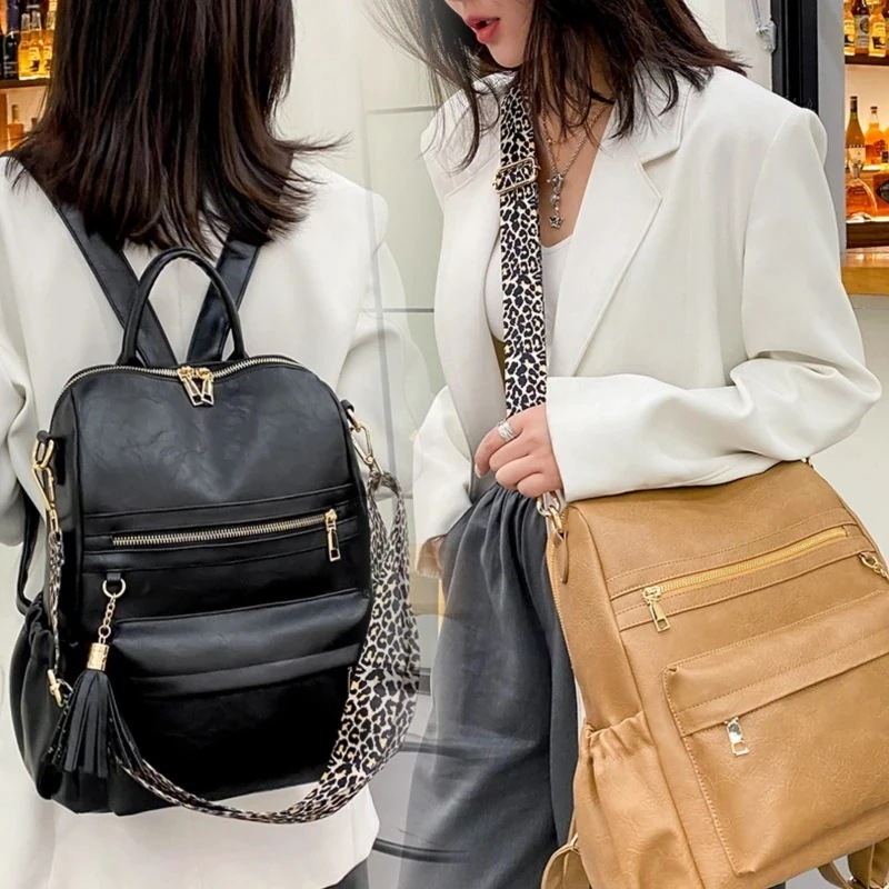 バックパック 人気 多機能性 リュック 大容量 2way バックパック おしゃれ 通学 旅行バッグ シンプル 豹柄 リュック レディース 通勤 旅行