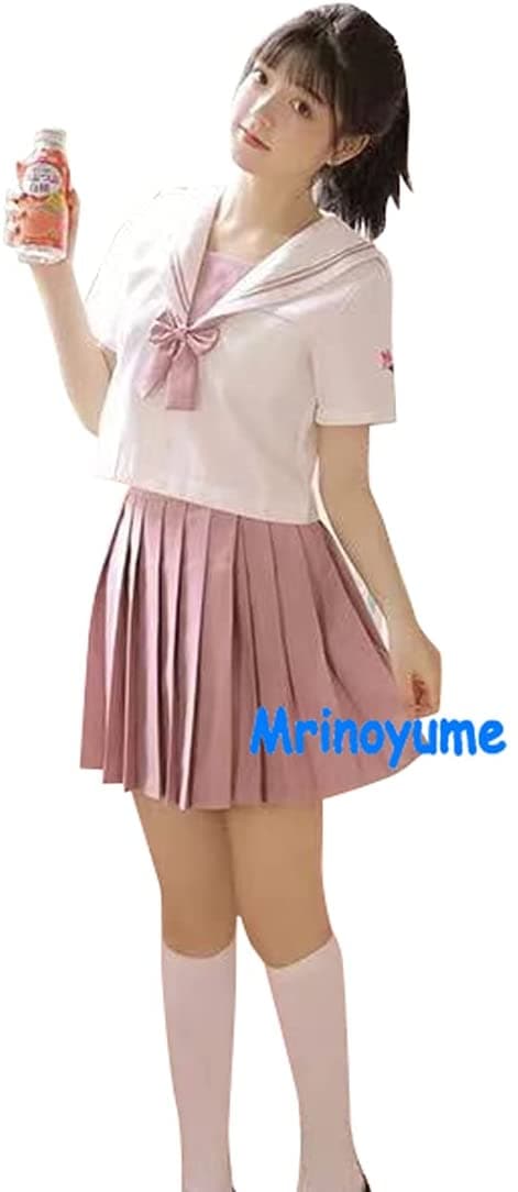 セーラー服ピンクコスプレ長袖大きいサイズ 半袖 JK制服女子高生ハクモクレン 未来ノ夢