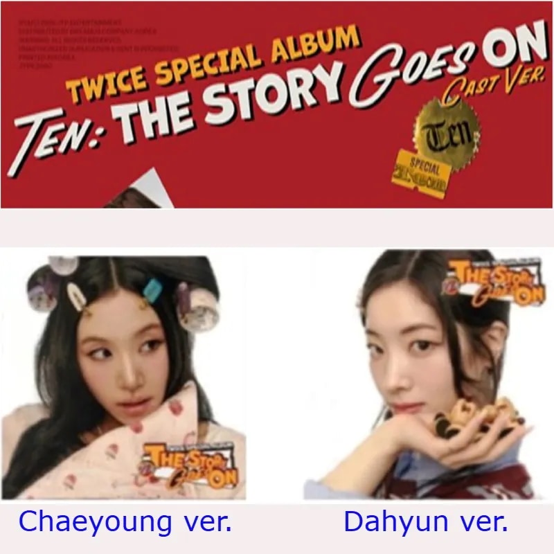 [MEGA] [2種セット] (Chaeyoung ver.,Dahyun ver.) CAST Ver.TWICE Special Album [TEN: The Story Goes On] 韓国