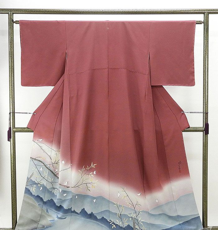 色留袖 未着用美品 正絹 染色作家 二代目清次郎作 身丈157.5cm 裄丈62.5cm 色留袖 未