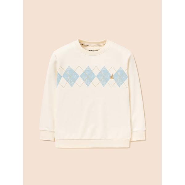 [BEANPOLE KIDS] アーガイルグラフィックスウェットシャツ アイボリー (BI5941U020) 7,787円
