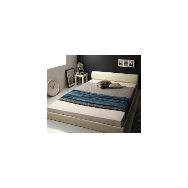 高級感のある　モダンデザインレザーフロアベッド GIRA SENCE ギラセンス スタンダードポケットコイルマットレス付き セミダブル