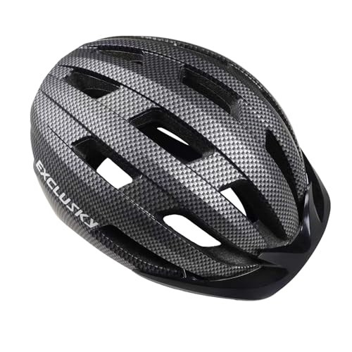Exclusky自転車 ヘルメット 大人ヘルメット 自転車 女性 男性自転車用 ヘルメットCPSC/CE 承認済みLEDテールライト自転車 ヘルメット56-61CM
