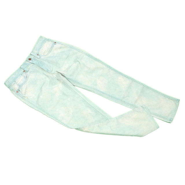 パンツ 165 72A タイダイデニム 28サイズ グリーン 中古