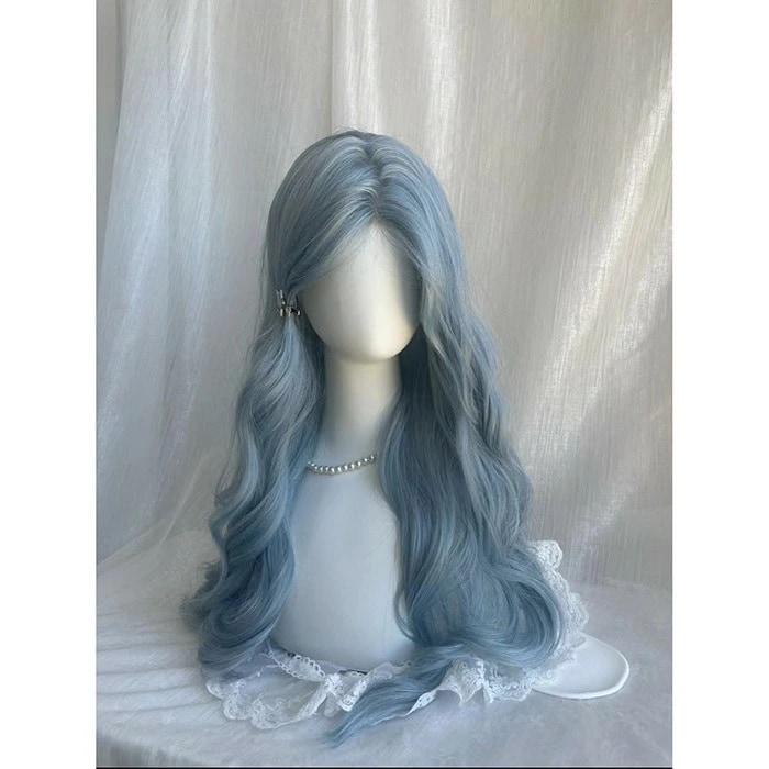 ウィッグ フルウィッグ 長髪 ブルー ロング 巻き髪 ロングウィッグ ハロウィン 原宿風 かつら コスプレ 可愛い コスチューム 仮装 大人用 普段使い 文化祭 イベント 学園祭 演劇 舞台 学芸会