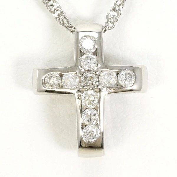 PT900 プラチナ PT850 ネックレス ダイヤ 0.31 中古