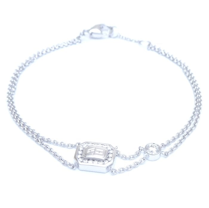 HWロゴ ブレスレット ダイヤモンド BRDWDRDLHWL K18WG ホワイトゴールド /290579【中古】