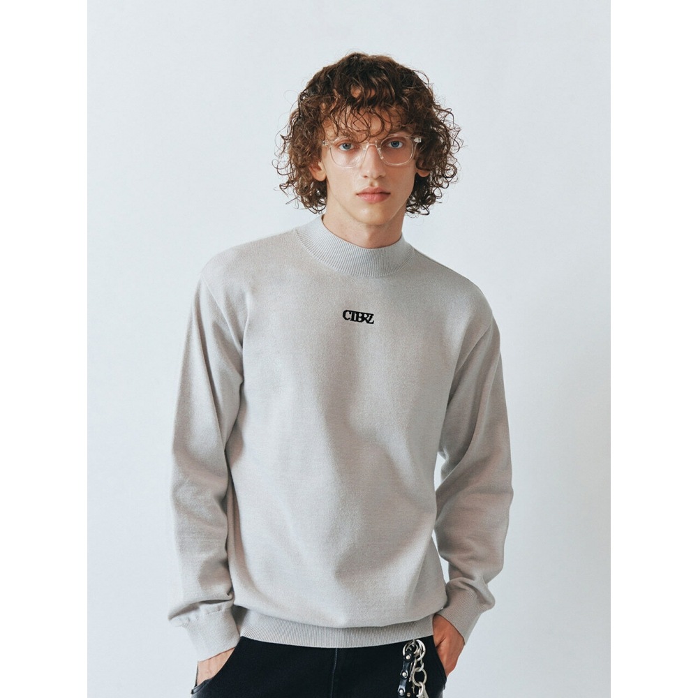 CITYBREEZE for MEN CTBRZ エッセンシャルモックネックニット GREY
