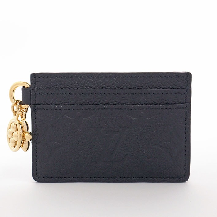 【美品】ルイ ヴィトン カードケース ポルト カルトLV チャーム モノグラムアンプラント 【カードケース】