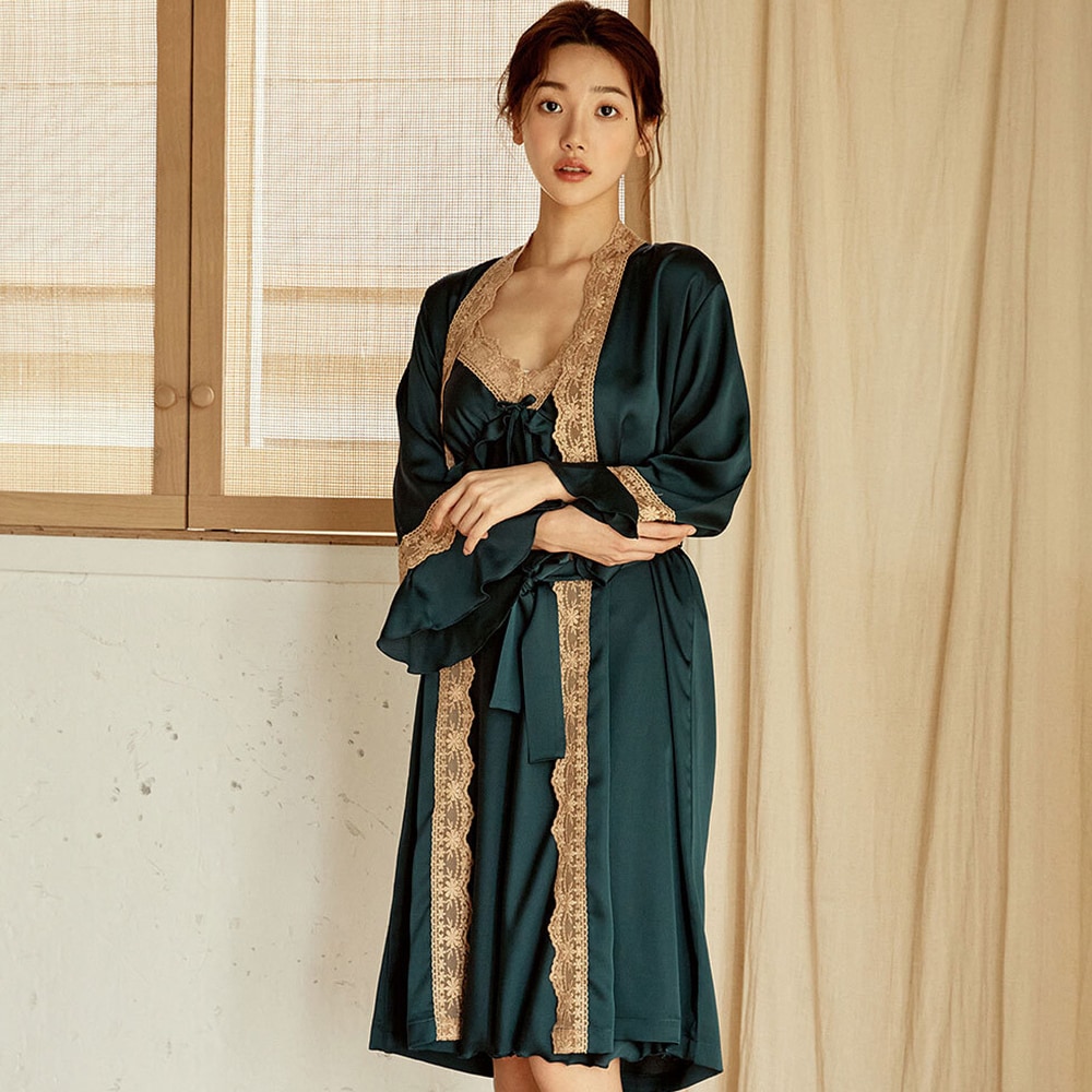 [ラビナ]女性 シャティン 高級彼女 プレゼント アンサンブルローブセット 11,000円