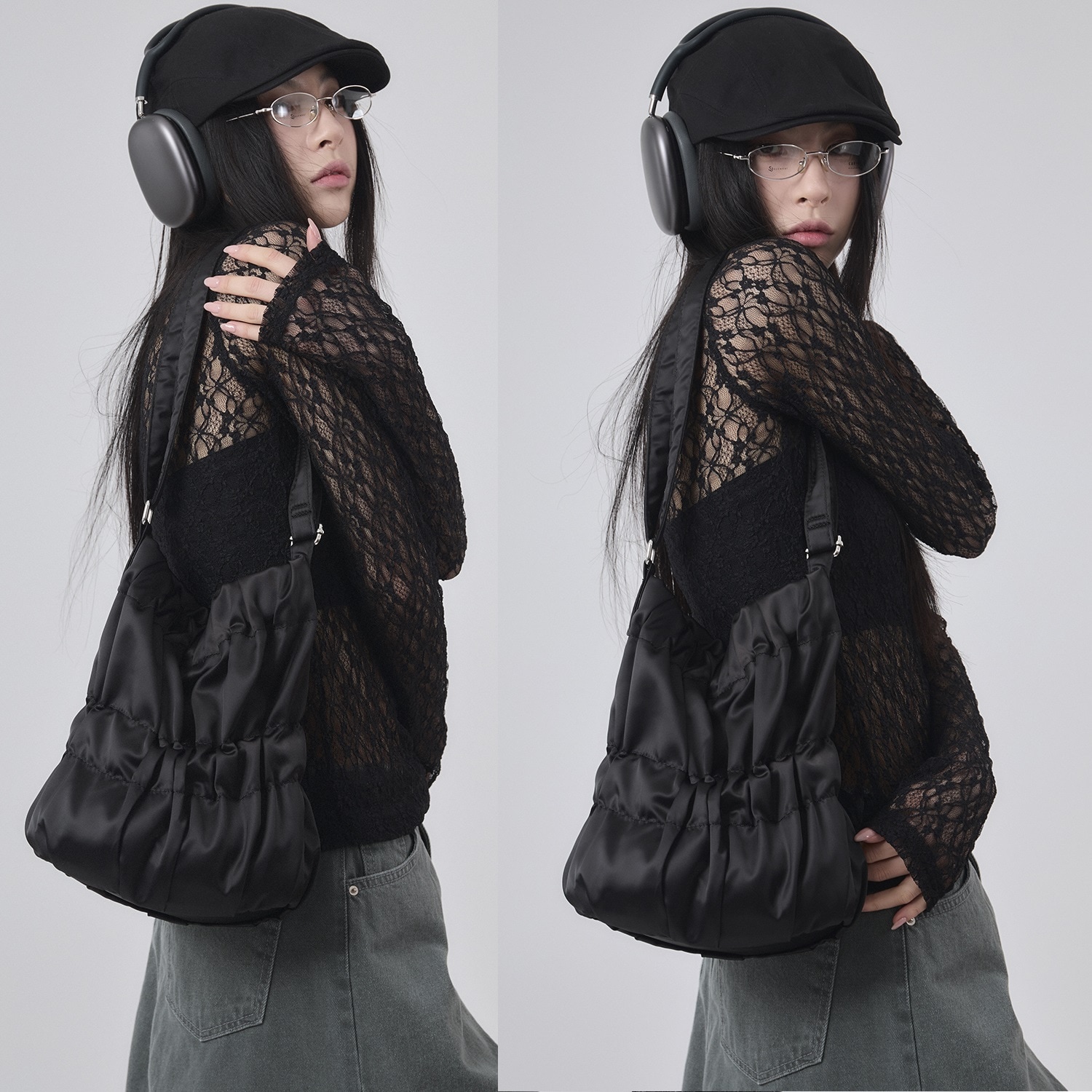 【韓国ベストグッズ】サターンソフトシャーリングショルダーバッグ