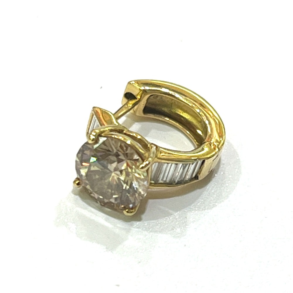 jewelry ジュエリー ピアス D1.617ct D0.11ct ブラウンダイヤ アクセサリー 宝石 片耳 ループ K18 ゴールド