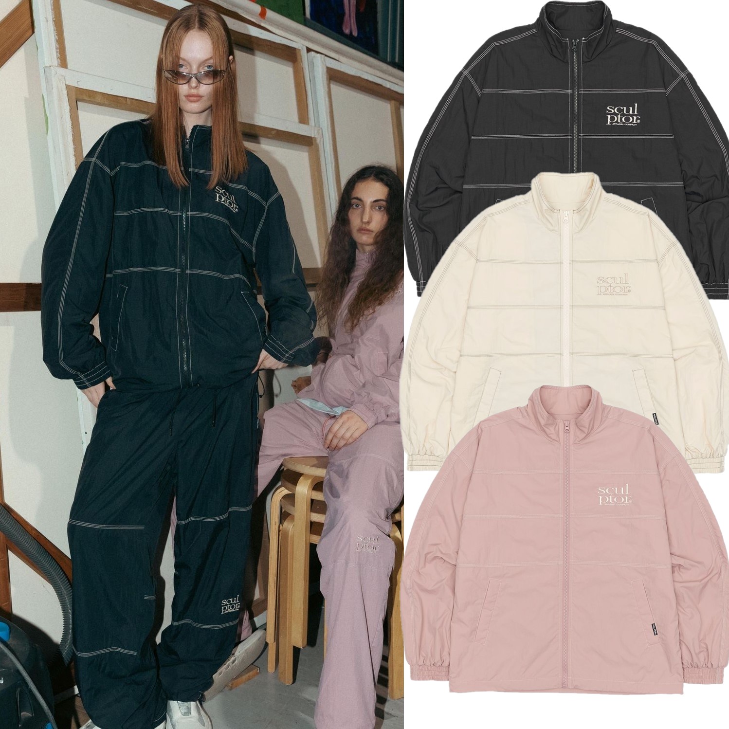 い出のひと時に、とびきりのおしゃれを！ 2022 FW韓国ファッションTriple Stitched Windbreaker[3COLOR]  ジャンパー・ブルゾン Size:M - inprotec.com.br