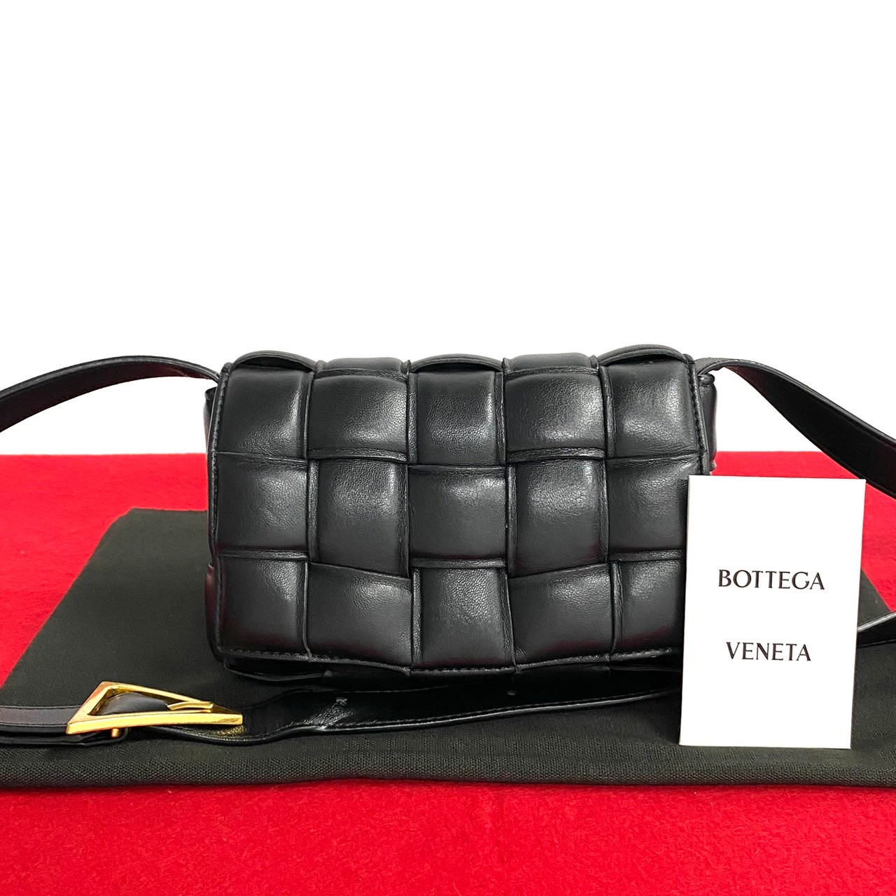 パデット カセット ミニショルダーバッグ レザー ブラック 10106