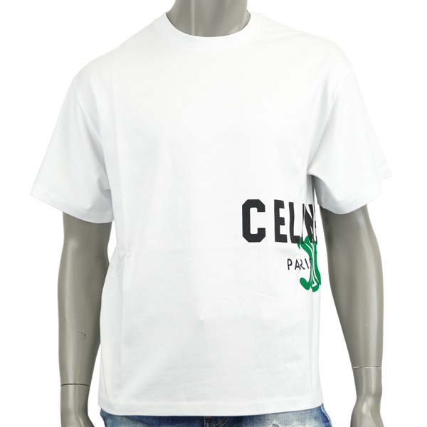CELINE セリーヌ トリオンフ ロゴ プリント Tシャツ/RX0HV1242 GJL3