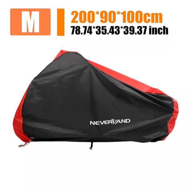 190tオートバイ防水カバー屋外uvプロテクタースクーターオールシーズンバイク雨防塵カバー赤ml xl xxl xxxl