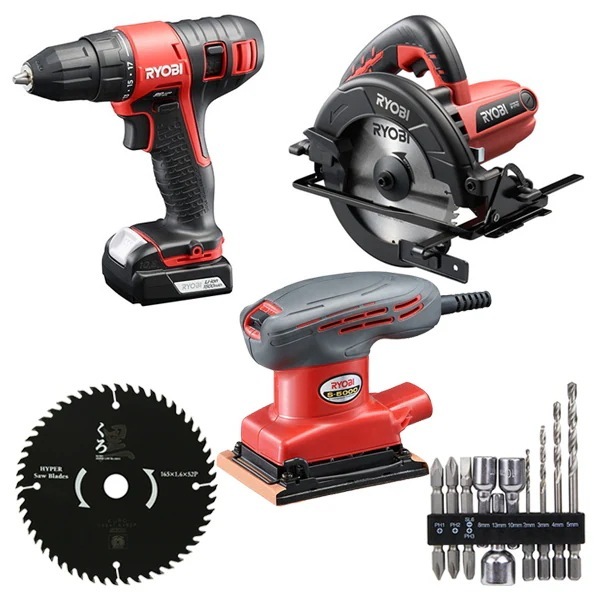 リョービ(RYOBI) DIY中級工具5点セット BD-1110L1 648900A 充電式ドライバドリル
