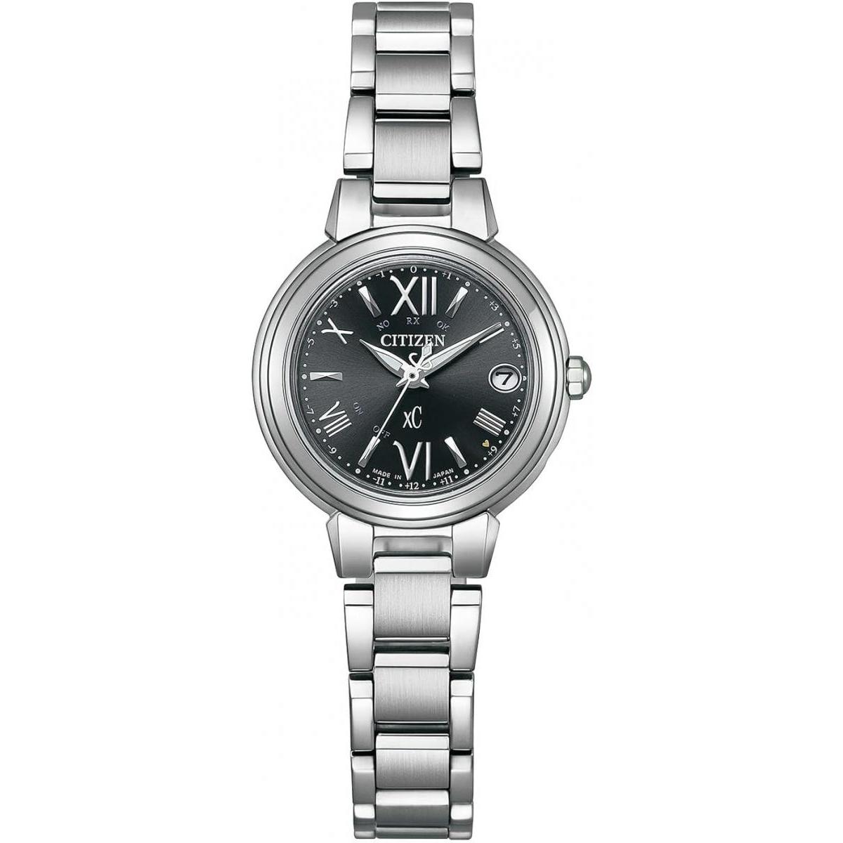 シチズン CITIZEN クロスシー xC レディース ウォッチ 腕時計 ES9430-89E エコドライブ hikari collection シルバー ブラック ベーシックcm　裏貼りなし 上