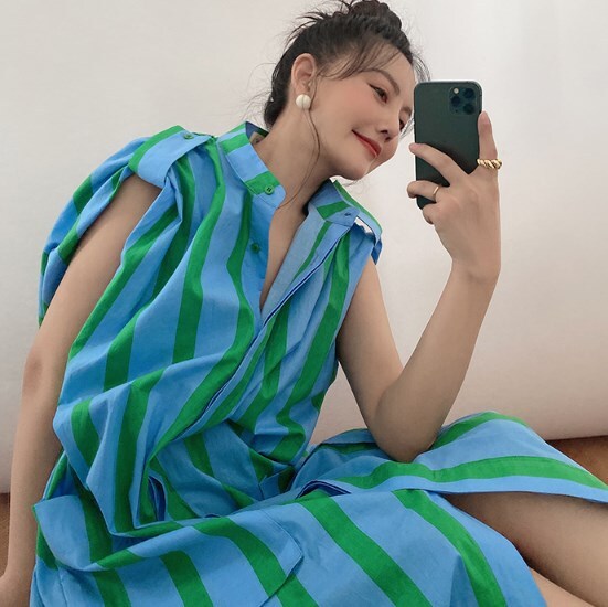 ワンピース シャツワンピース ロングワンピース ロング丈 袖なし ノースリーブ クルーネック 前開き ビックポケット かわいい 大人可愛い きれいめ シンプル カジュアル 大人 上品 おしゃれ