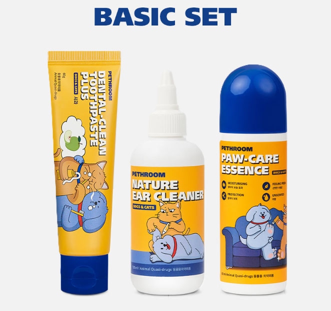 Basic Set (Clean Toothpaste + Ear Cleaner + Paw Care Essence) 5,349円