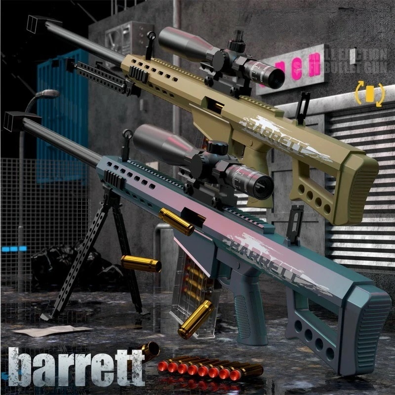 【クリスマスプレゼント】大きいサイズ バレット 120cm EVAソフト弾丸 ボルトアクション スナイパーライフル おもちゃ銃 排莢式 スポンジ弾 リアル系 訓練銃 戦ゲーム 精密射撃セット