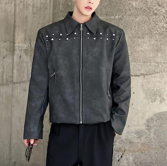 アウター2023 新作 韓国ファッション メンズ 長袖 ジャケット厚手 防寒 J141 2COLOR