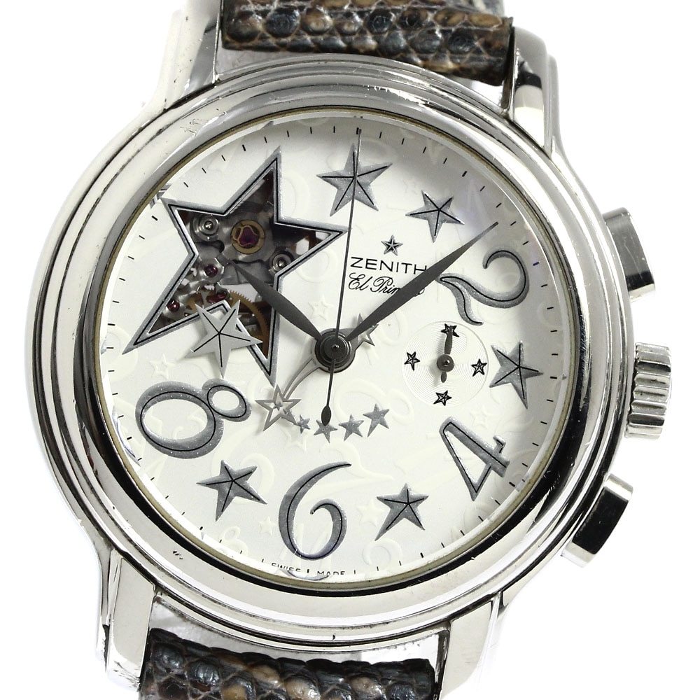 ゼニス ZENITH 03.1230.4021/32.C577 スタースカイ オープン クロノグラフ 自動巻き レディース _765569【中古】