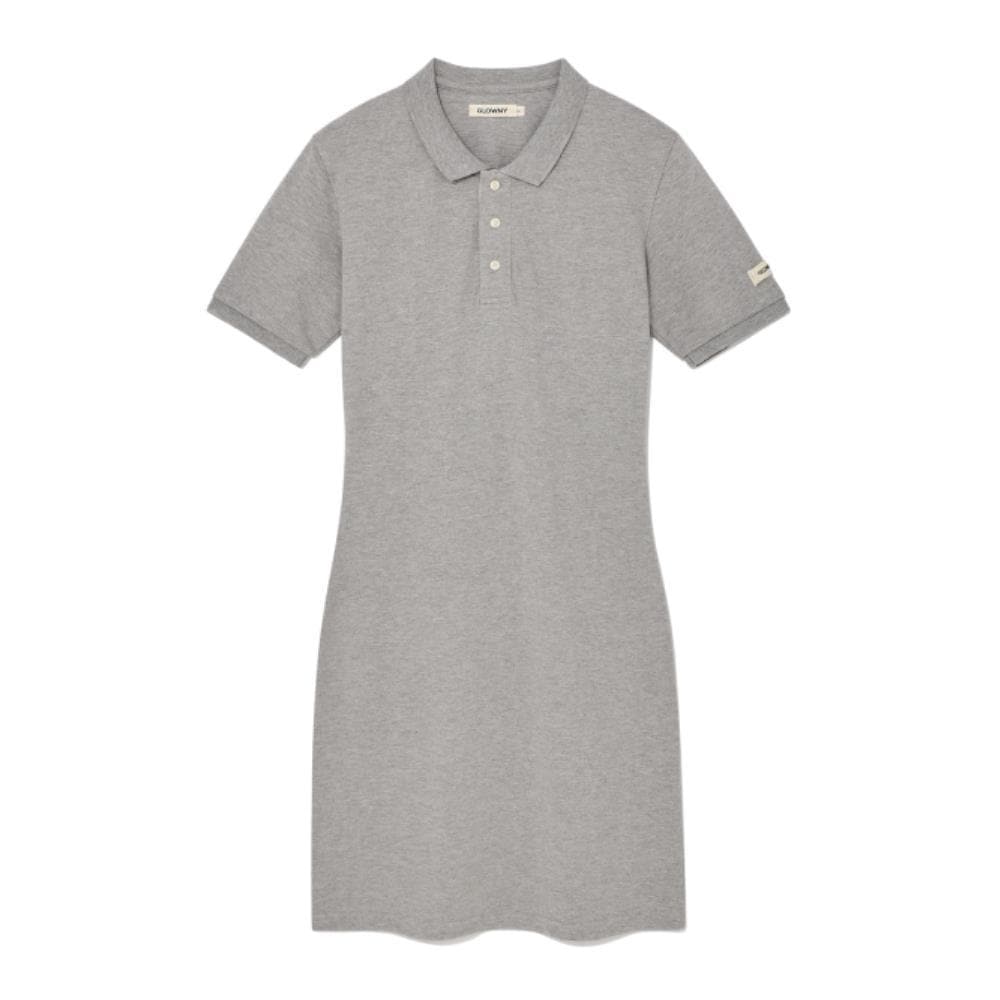 GLOWNY HERITAGE POLO DRESS MELANGE GRAY GY24BOP004MG