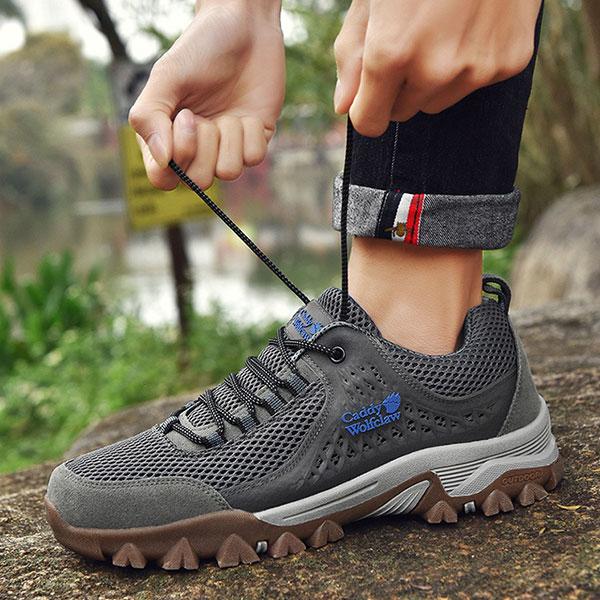 登山靴 メンズ シューズ 厚底 トレッキングシューズ 靴 レースアップ アウトドア ウォーキング ハイキング 通気性 春 秋
