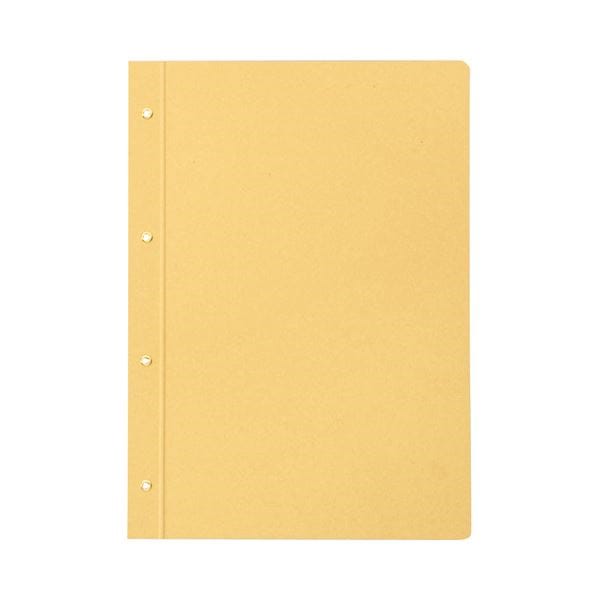 （まとめ） TANOSEE とじ込表紙 クラフト紙 A4タテ 4穴 1セット（25組50枚：5組10枚5パック） 10セット