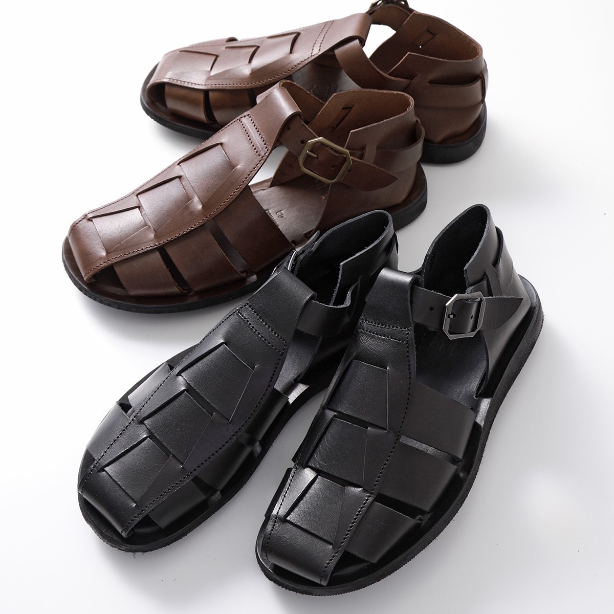 EDER SHOES エダーシューズ グルカサンダル 4246 メンズ レザー ストラップ ベルト シューズ 靴 カラー2色