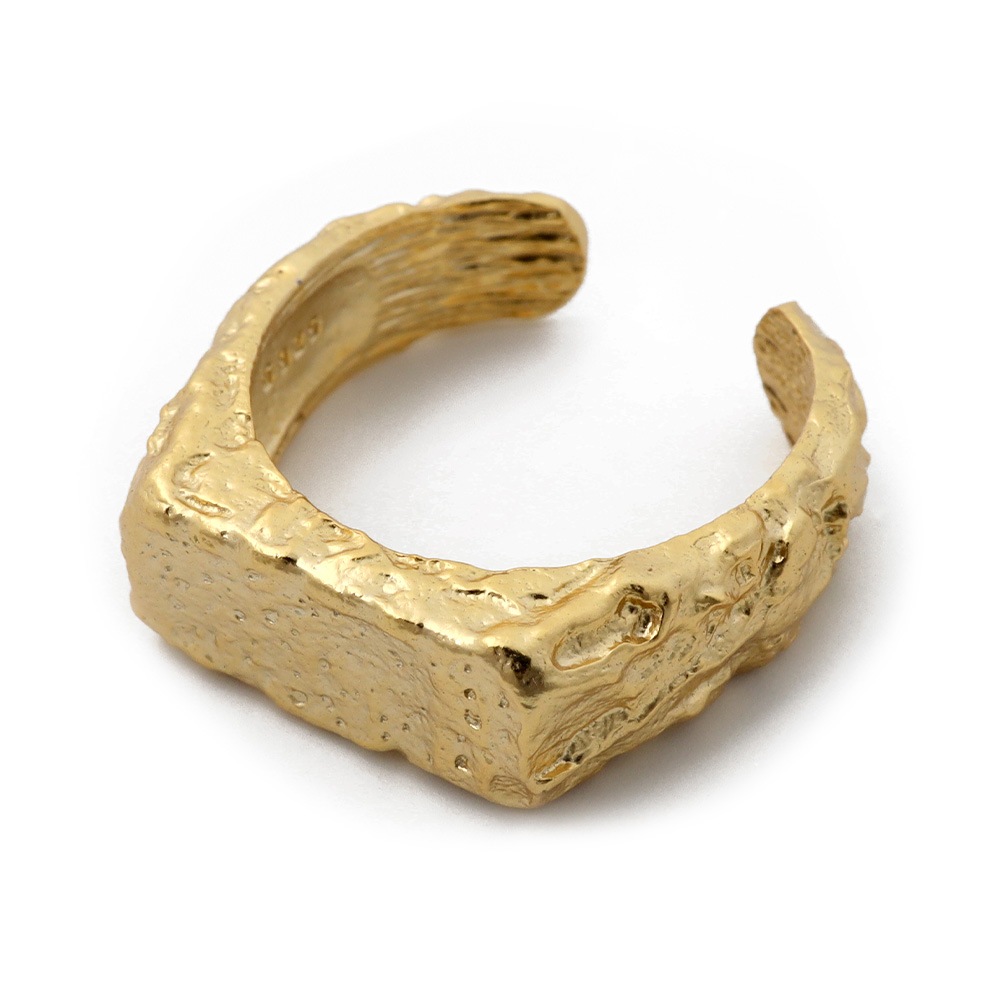 925 シグネットリング 印台 凹凸 [cr461]