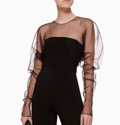 レディース トップス パンツ シャツ ブラウス カットソー セットアップ フレアパンツ チュール シフォン 透け感 シースルー シンプル 上品 おしゃれ かっこいい レトロ エキゾチック こなれ感
