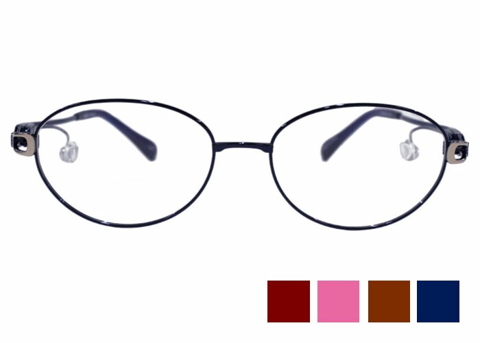 ネオジン NEOJIN nj2244 鼻パッドなし 鼻に 跡のつかない サイドパッド オーバル フルリム チタン 日本製 ノーズパッドなし メガネ めがね 眼鏡 レディース